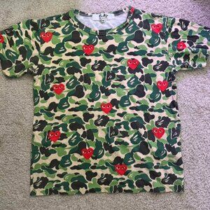 Comme des Garcons PLAY x Bape Camo Shirt
